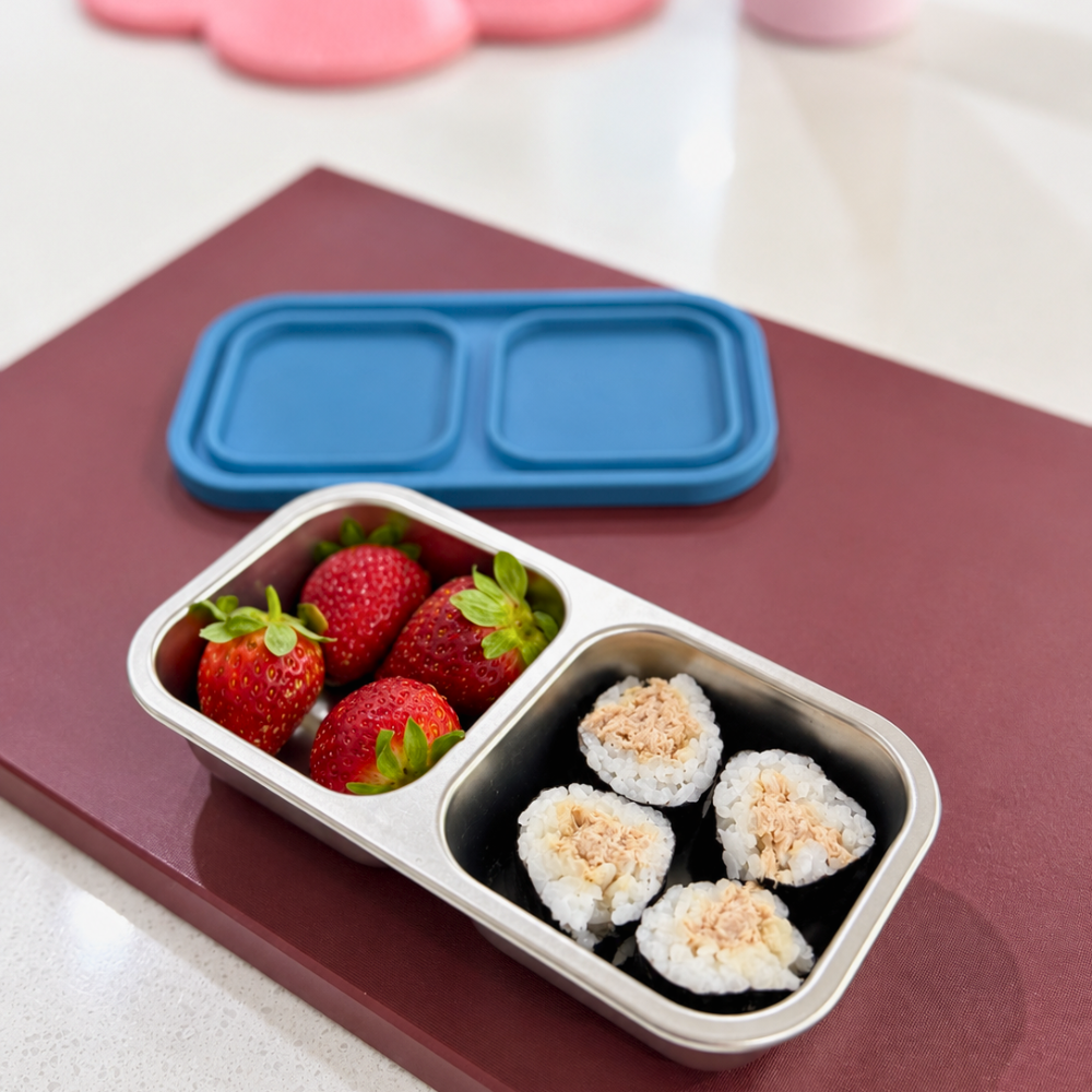 COMING SOON - EverBento Stainless Steel & Silicone Snack Duo - Bluebell Blue