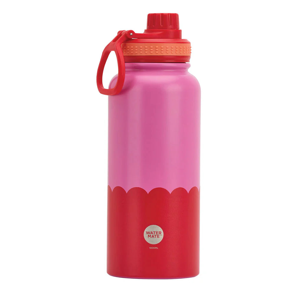 Annabel Trends Insulated Watermate Bottle - 1L Wave - Pink & Red