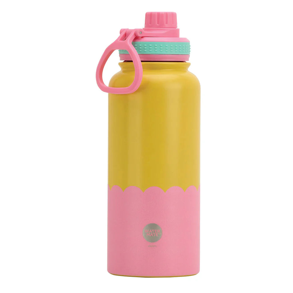 Annabel Trends Insulated Watermate Bottle - 1L Wave - Yellow & Candy