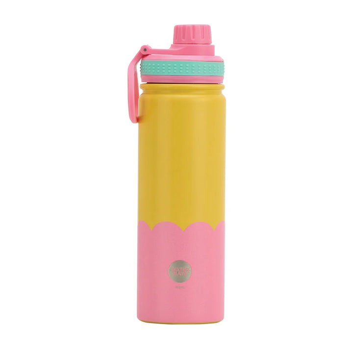 Annabel Trends Insulated Watermate Bottle - 600ml Wave - Yellow & Candy