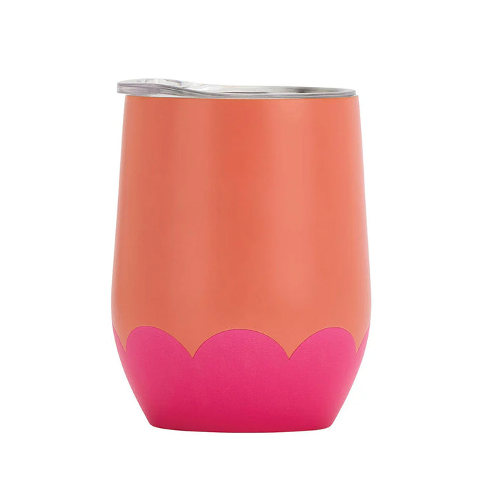 Annabel Trends Insulated Wine Tumbler - Wave - Orange & Hot Pink