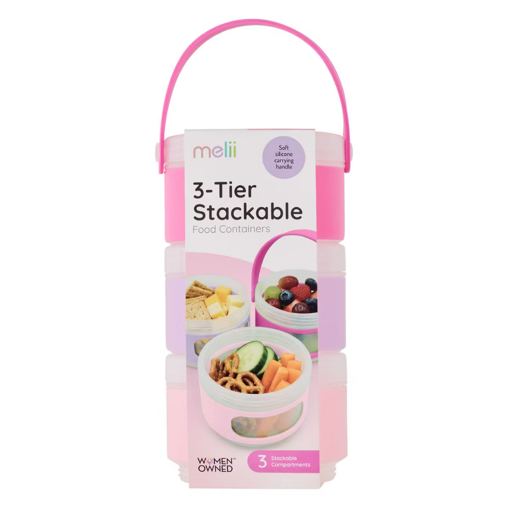 Melii Stackable Snack Containers - Pink