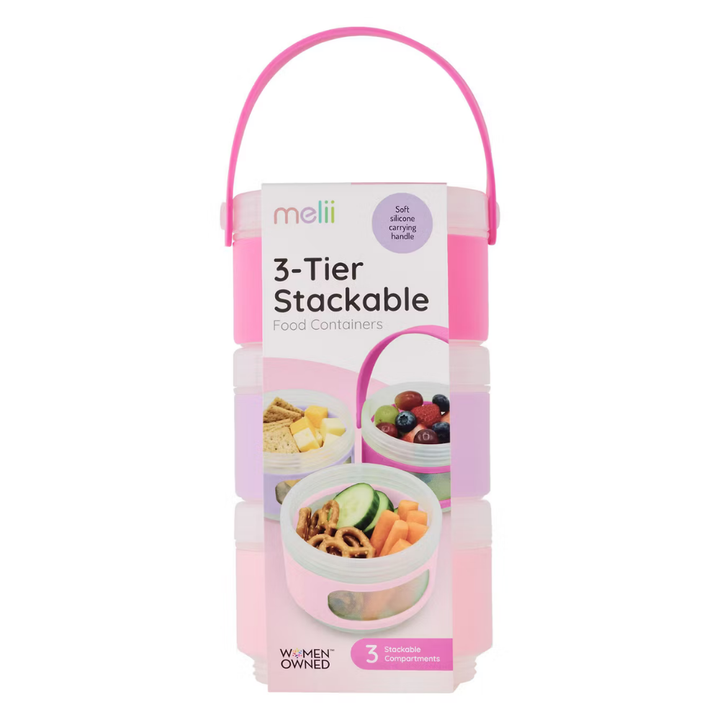Melii Stackable Snack Containers - Pink