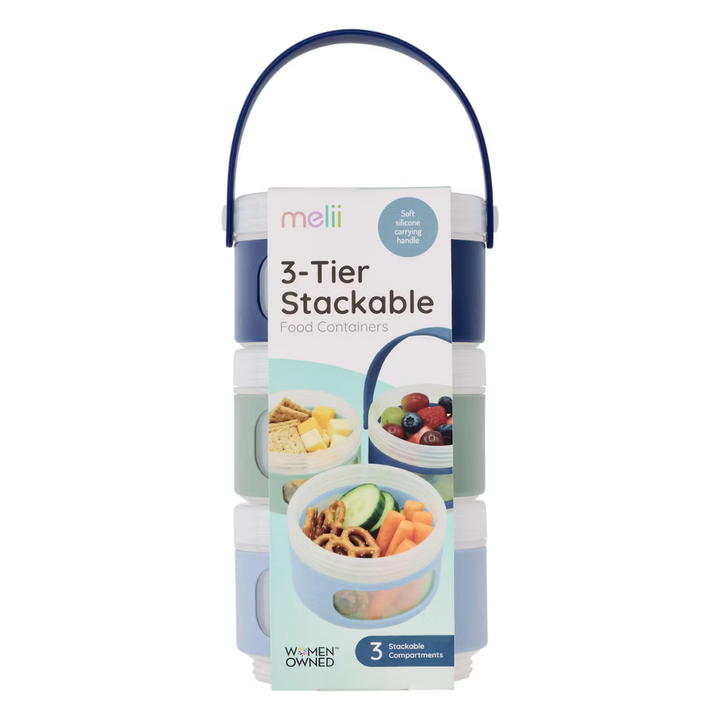 Melii Stackable Snack Containers - Blue