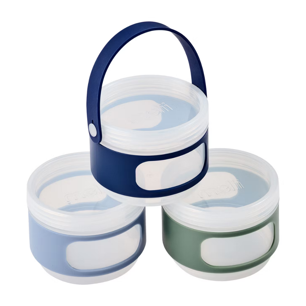 Melii Stackable Snack Containers - Blue