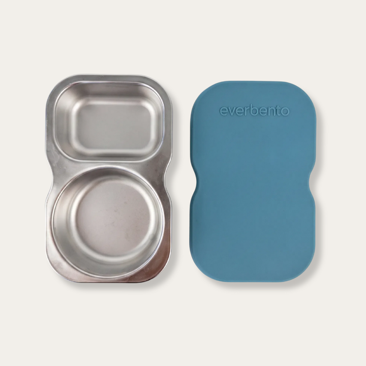 EverBento Stainless Steel DipDuo + Cutlery Bundle - Bluebell Blue
