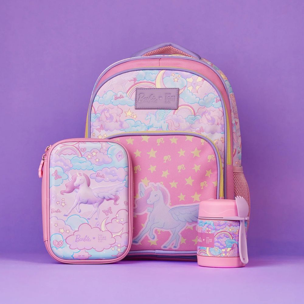 The Somewhere Co. Mini Bubble Pencil Case - Barbie Unicorn Fantasy