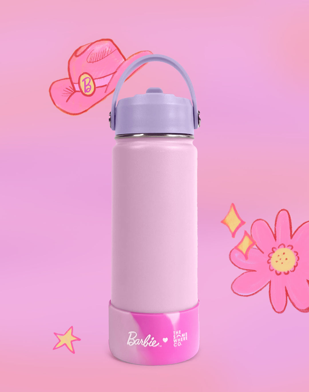 The Somewhere Co. Insulated Drink Bottle - 500ml - Barbie Rodeo