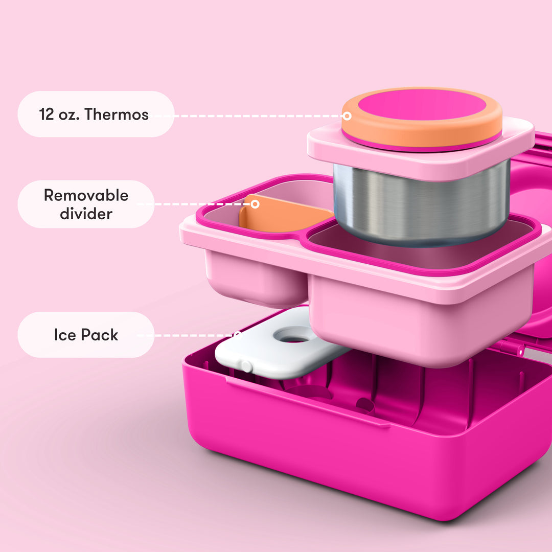 OmieBox UP Hot & Cold Lunch Box - Pop Pink