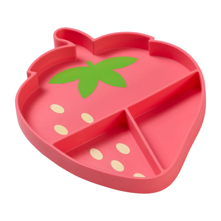 Melii Silicone Suction Plate - Strawberry