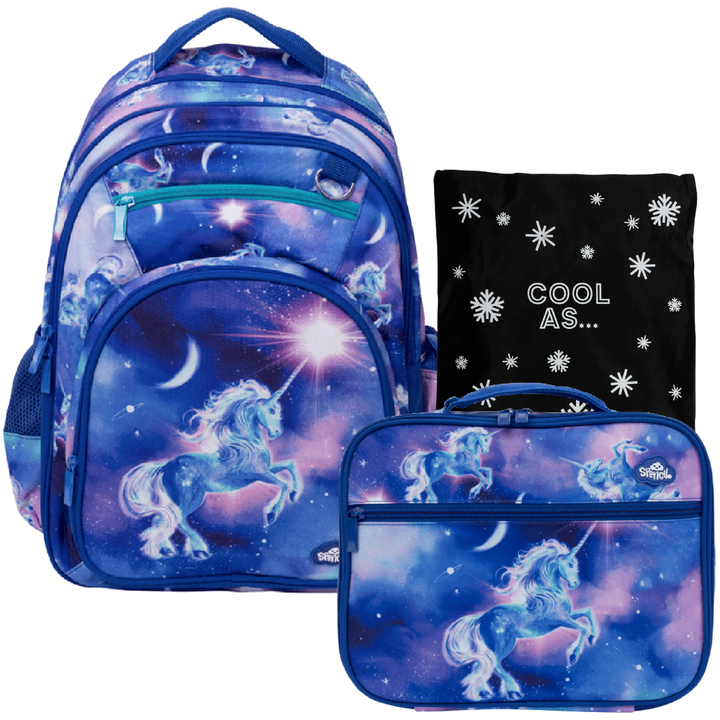 Spencil BIG Insulated Bag & Backpack Bundle - Moonlit Unicorn