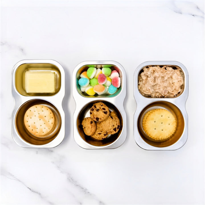 EverBento Stainless Steel DipDuo + Cutlery Bundle - Bluebell Blue