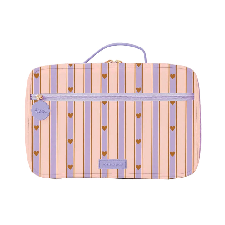 PRE-ORDER Fox & Fallow Insulated Lunch Bag - LARGE - Lilac Stripe