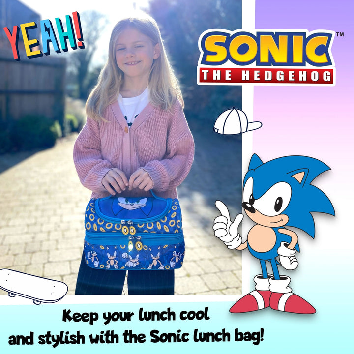 Dual Compartment Insulated Lunch Bag - Sonic