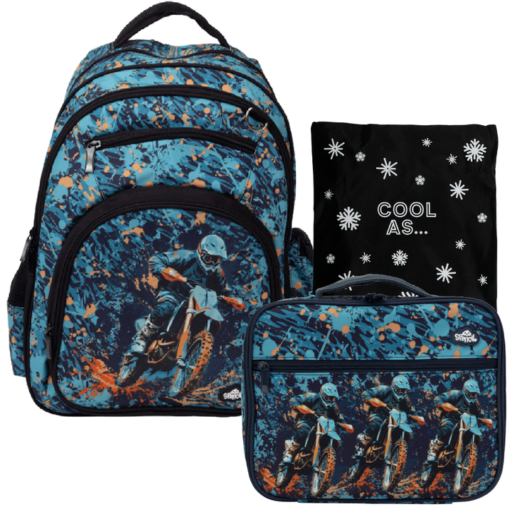 Spencil BIG Insulated Bag & Backpack Bundle - Moto Camo Trax