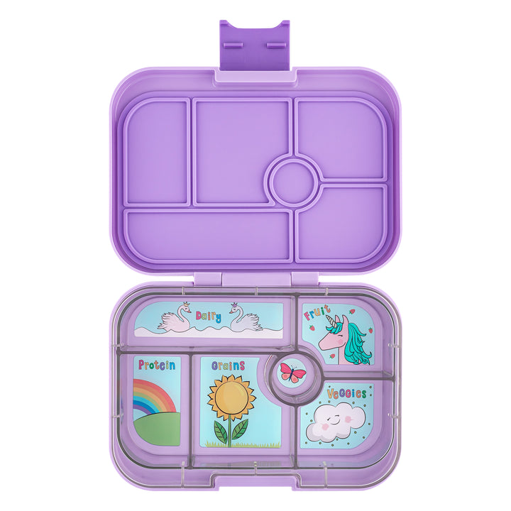 Yumbox Original 6 Lunch Box - Lavande Purple - Unicorn