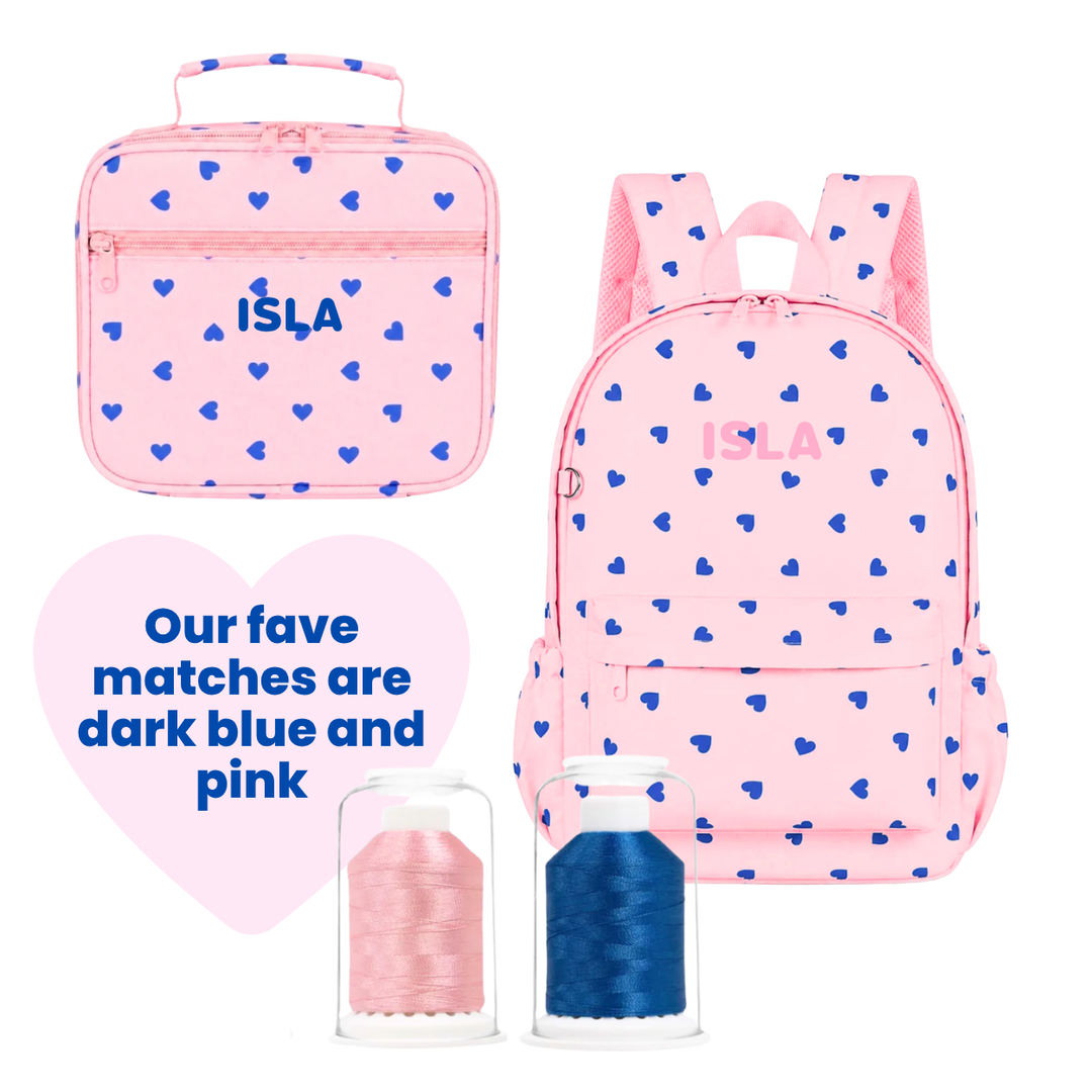 Kinnder Campus/Junior Backpack + Insulated Lunch Bag + Ice Pack Bundle - Sweet Hearts
