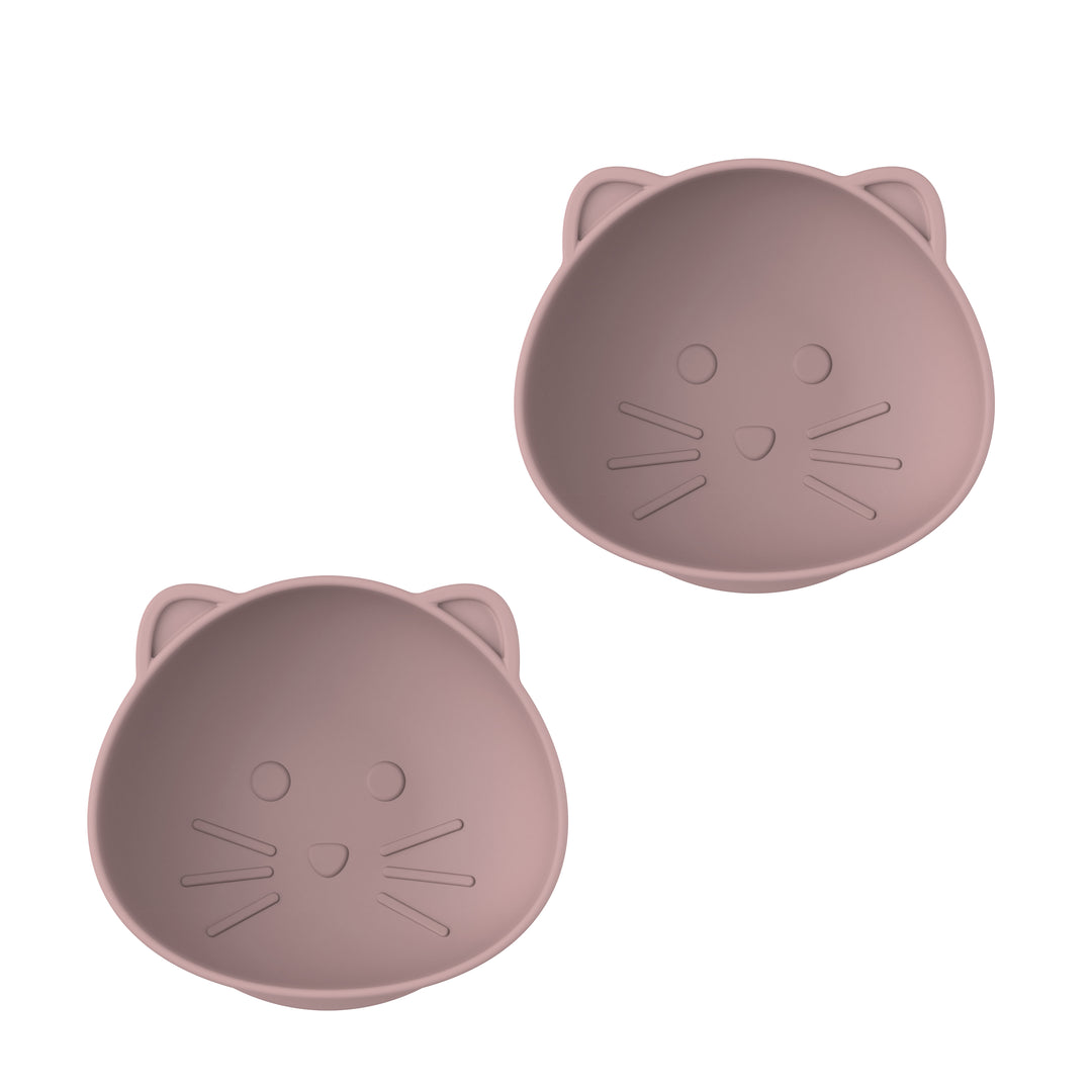 Melii Luxe Silicone Suction Bowls 2pk - Cat