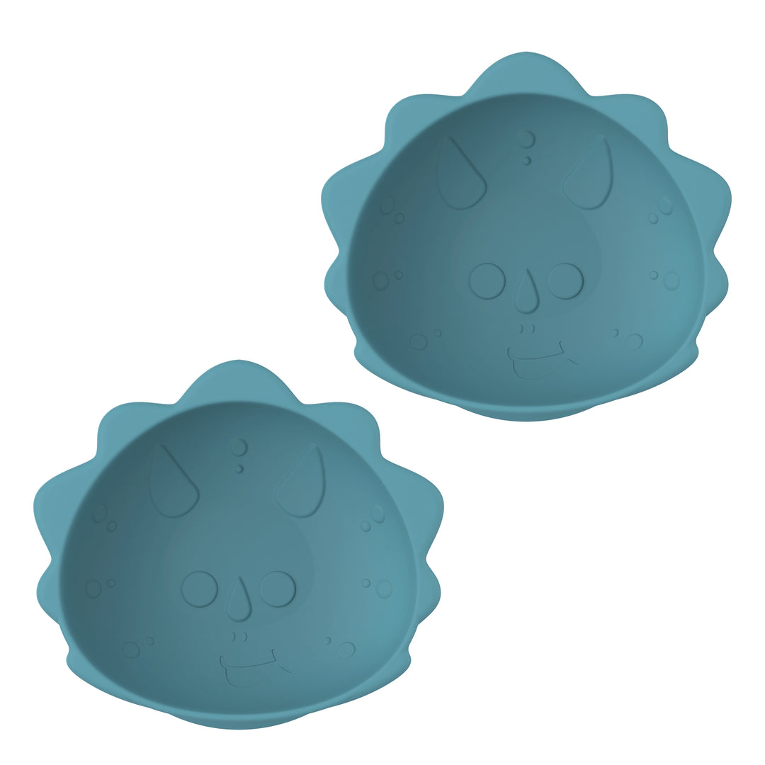 Melii Luxe Silicone Suction Bowls 2pk - Dinosaur