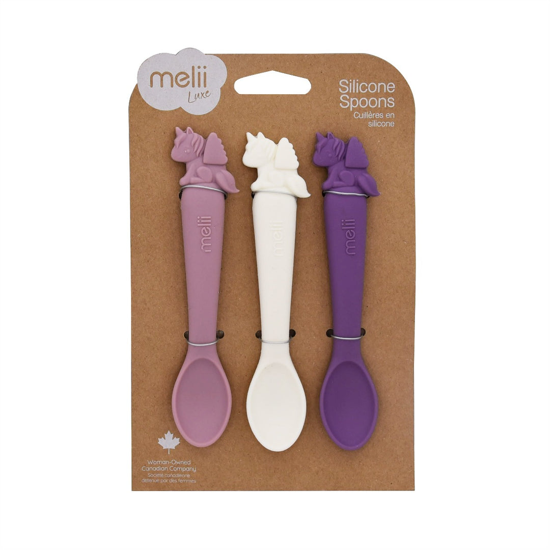 Melii Luxe Silicone Spoons 3pk - Unicorn