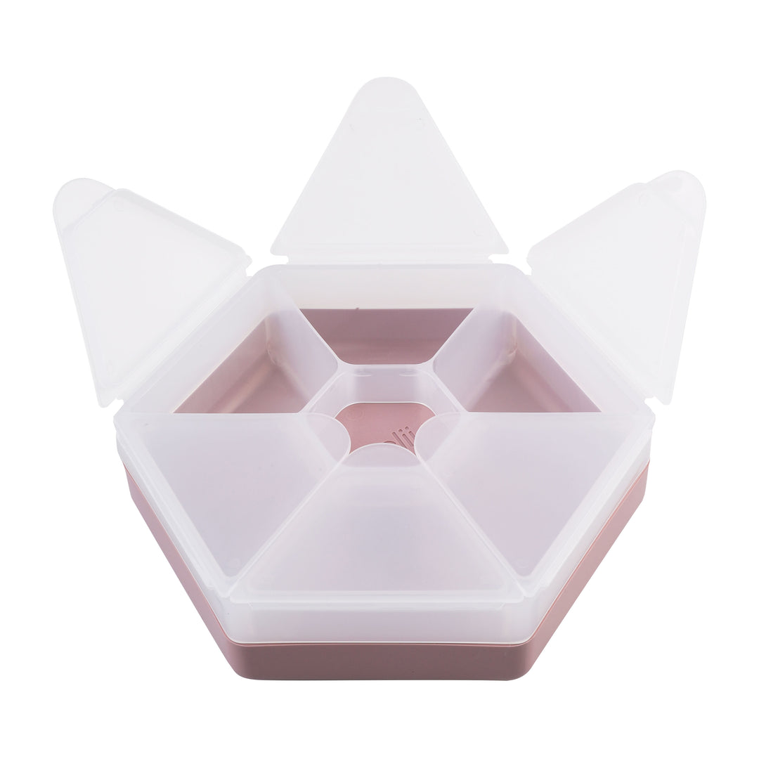 Melii Luxe Hexagon Snackle Box - Pink