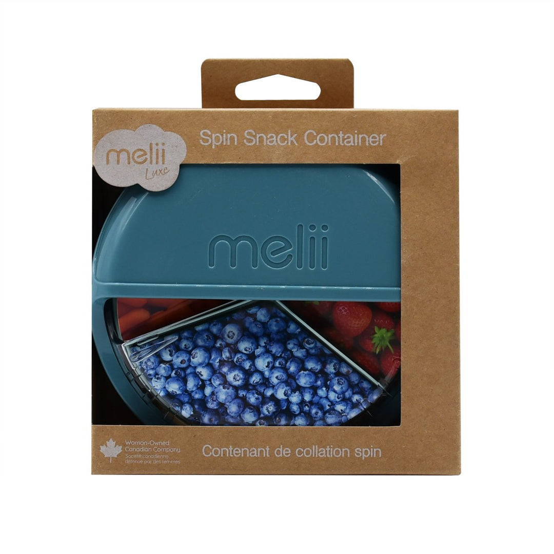 Melii Luxe Spin Snack Container - Blue