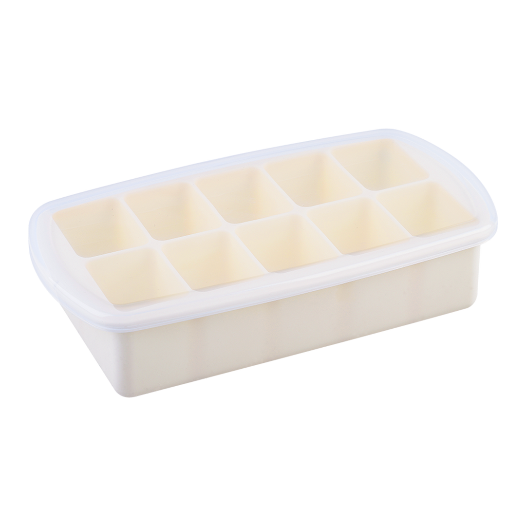 Melii Luxe Food Freezer Tray With Lid - Ivory