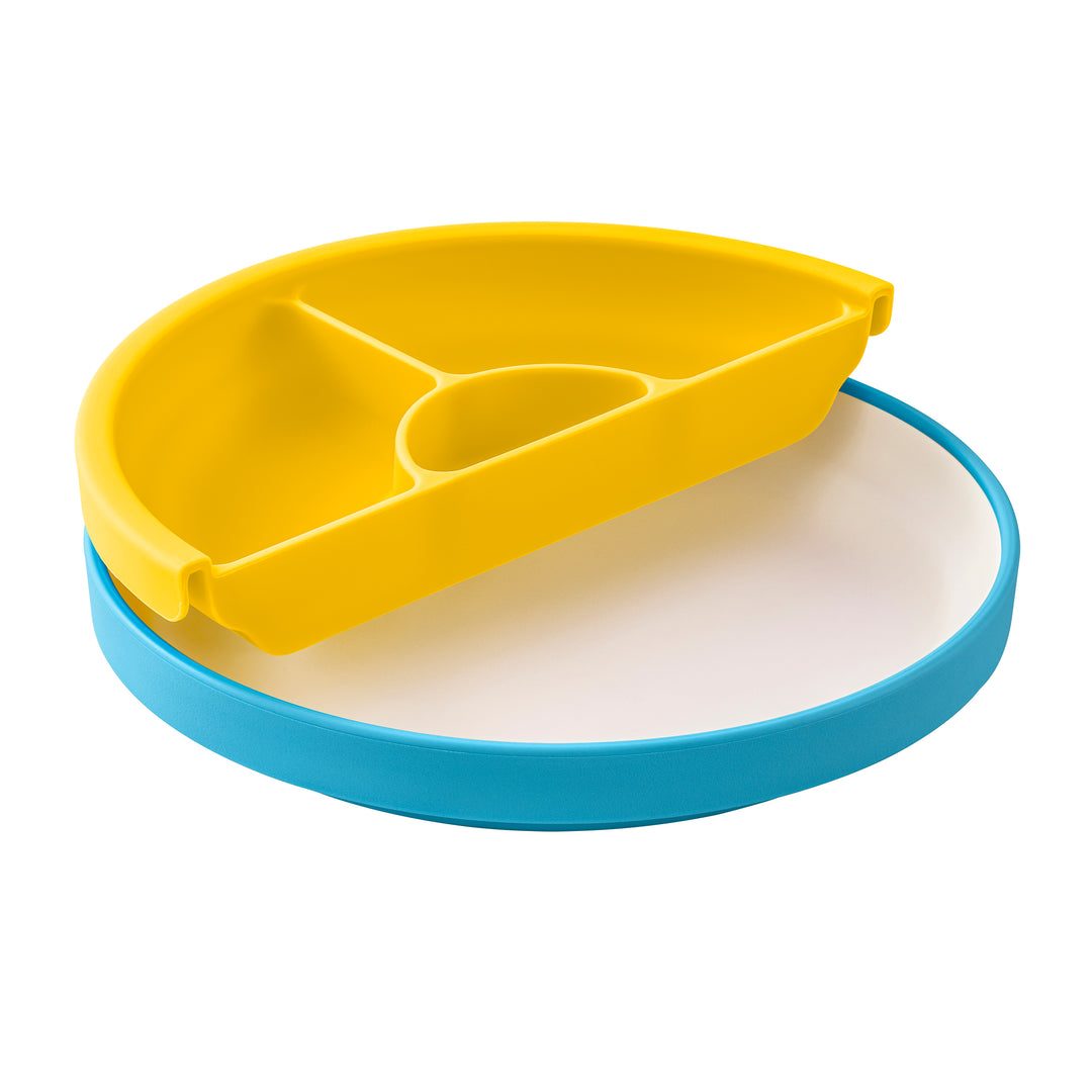 Omie Easy Scoop Plate With Divider - Blue