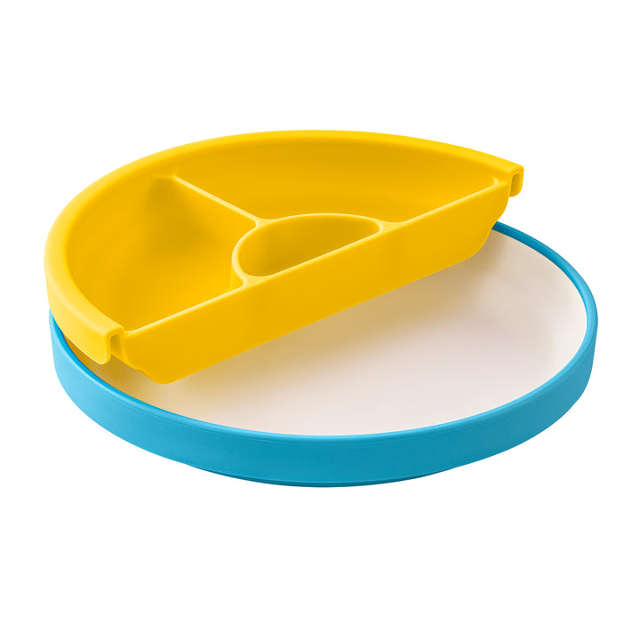 Omie Easy Scoop Plate With Divider - Blue