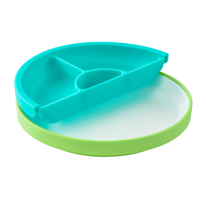 Omie Easy Scoop Plate With Divider - Green