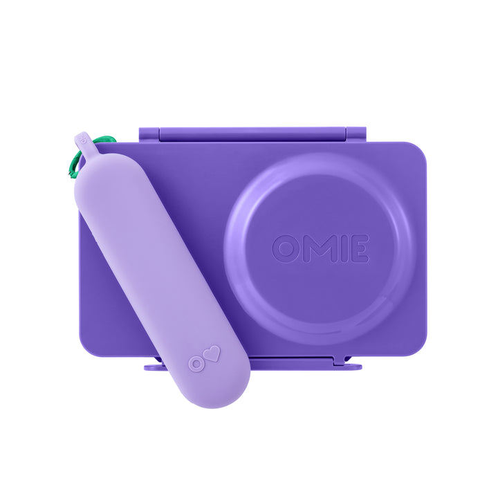 OmieBox UP Pod & Stainless Steel Cutlery Set - Violet