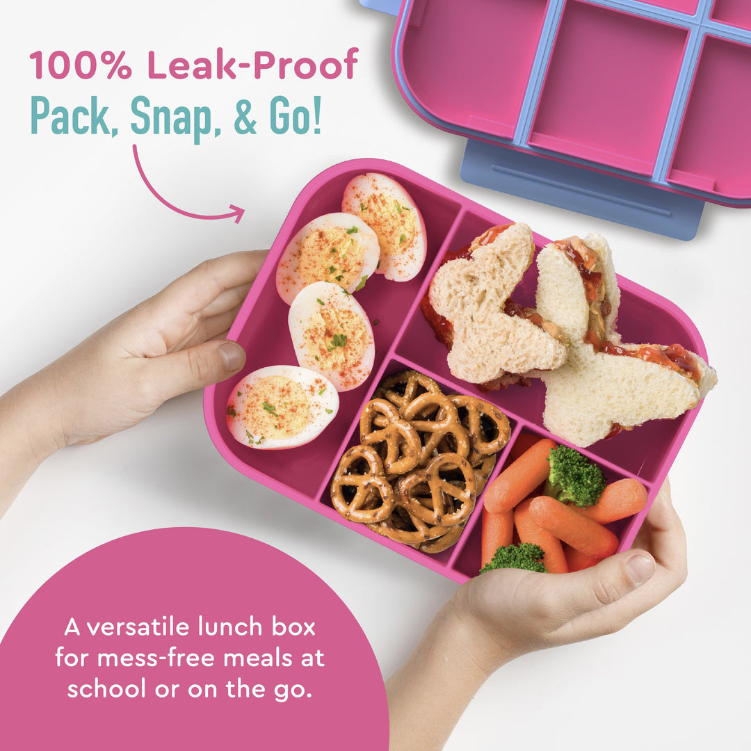 Bentgo Kids Snap & Go Lunch Box - Rainbows & Butterflies