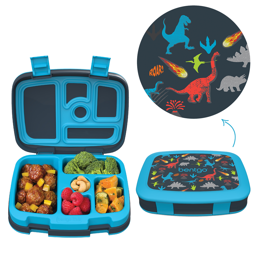 Bentgo Kids Lunchbox & Bag Bundle - Dinosaur - BONUS STIX!