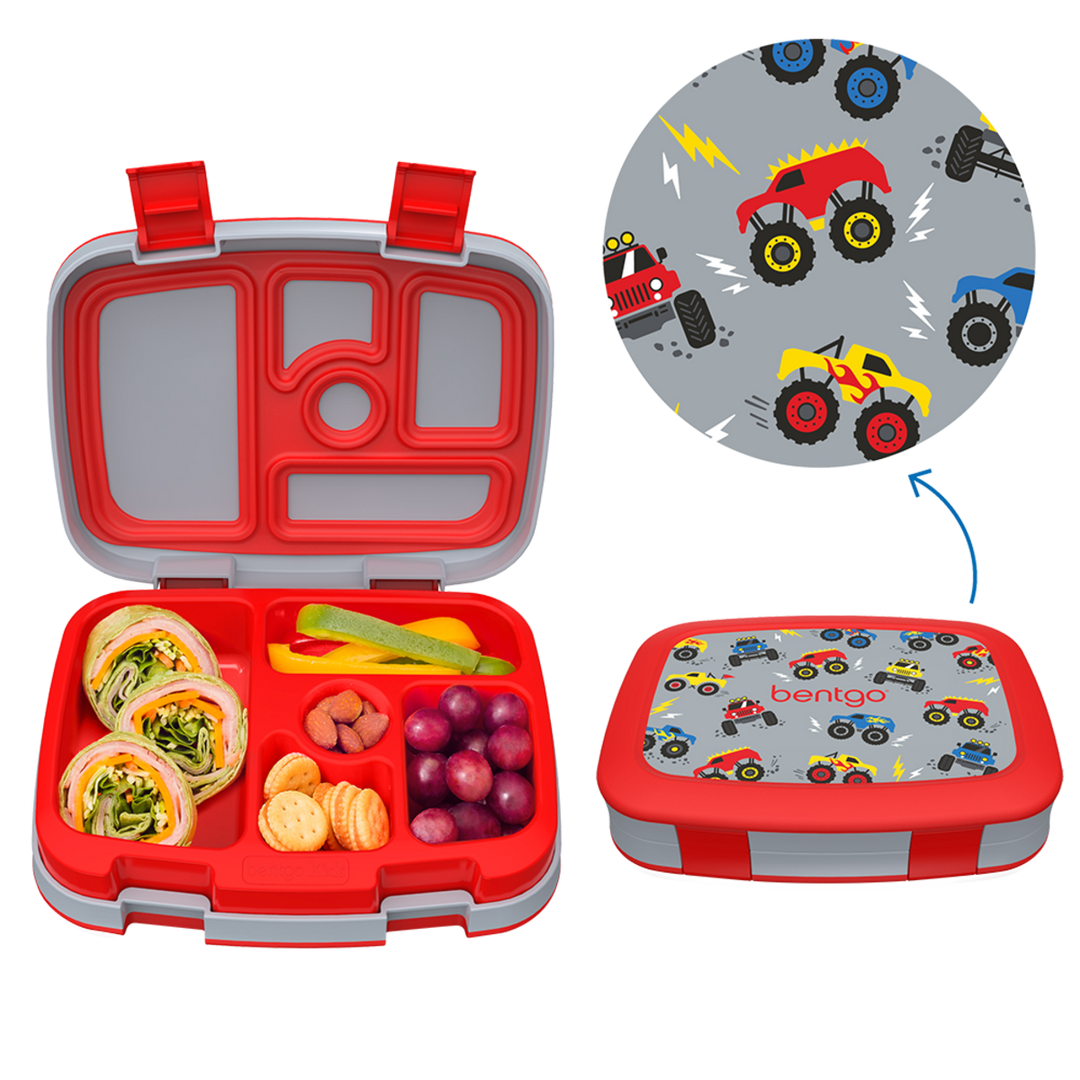 Bentgo Kids Lunchbox & Bag Bundle - Trucks - BONUS STIX!