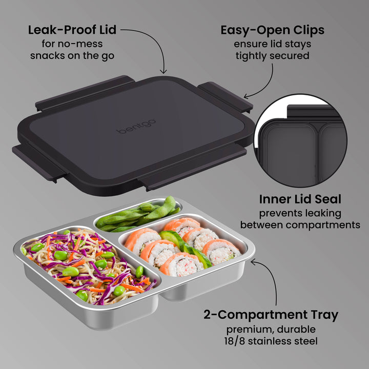 Bentgo Stainless Steel Lunch Box - Black