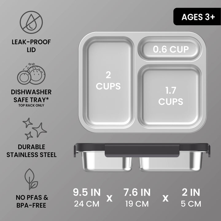 Bentgo Stainless Steel Lunch Box - Black