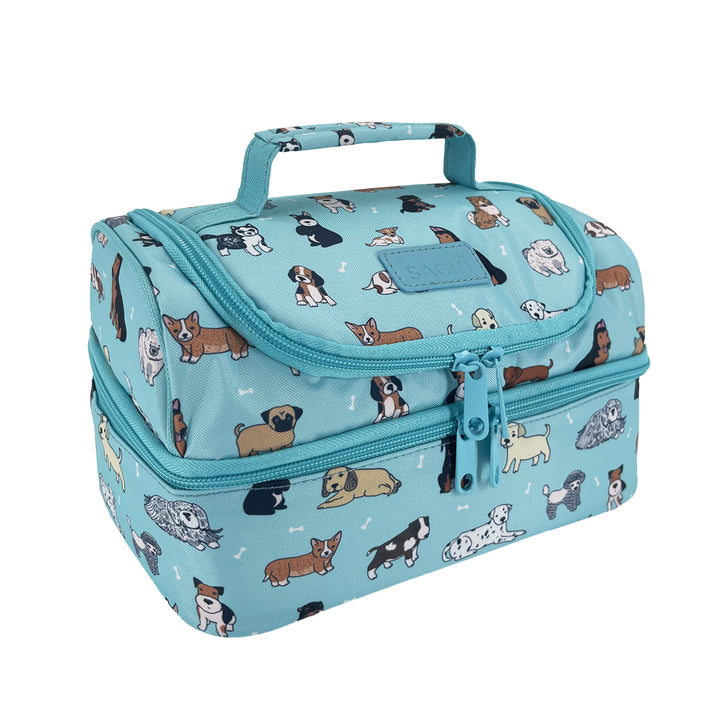 Sachi Double Decker Insulated Lunch Bag - Puppy Dogs