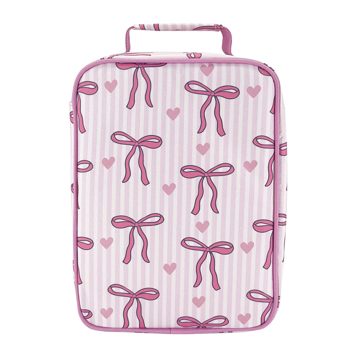 Sachi Insulated Lunch Bag - Bows & Hearts - FREE BOW KEYRING