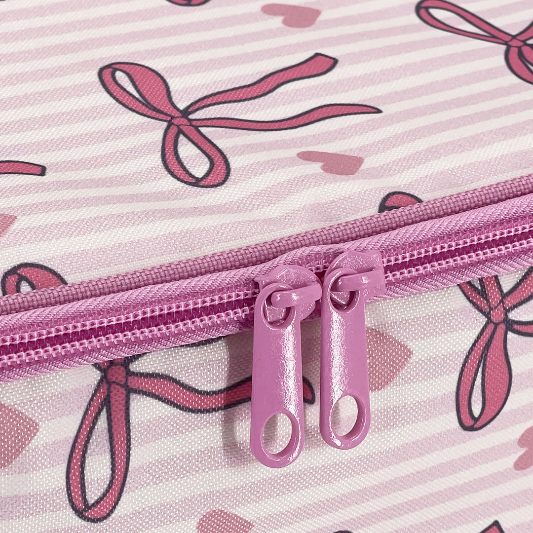 Sachi Insulated Lunch Bag - Bows & Hearts - FREE BOW KEYRING
