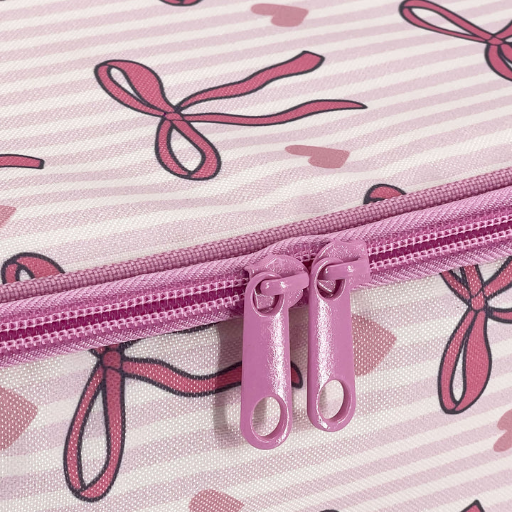Sachi Insulated Lunch Bag - Bows & Hearts - FREE BOW KEYRING