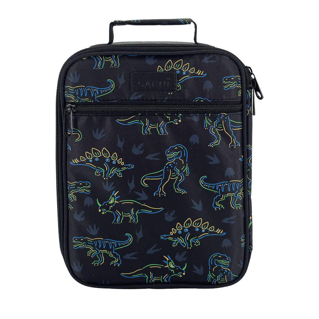 Sachi Insulated Lunch Bag - Neon Dinosaurs