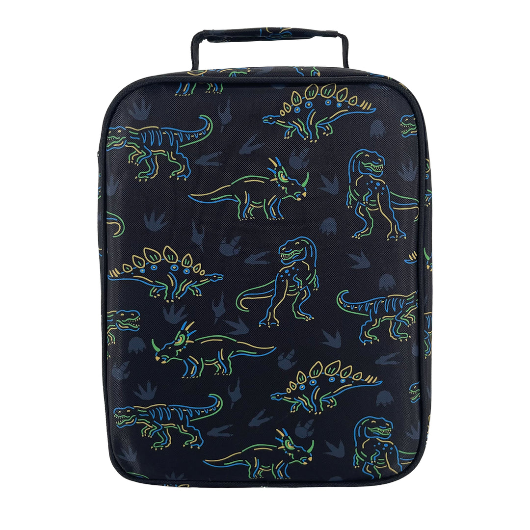 Sachi Insulated Lunch Bag - Neon Dinosaurs