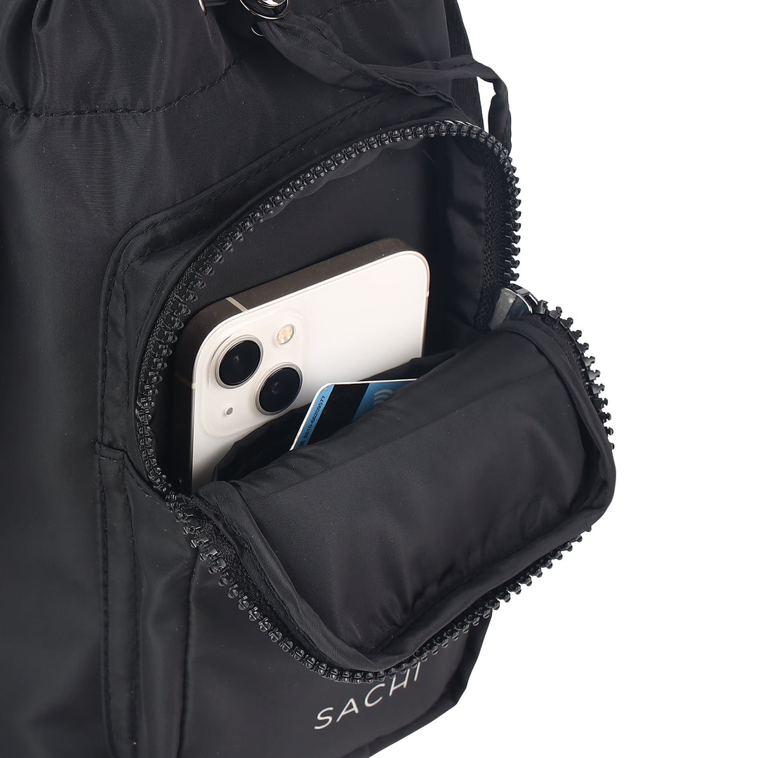 Sachi Crossbody LITE Insulated Bottle Bag - Black