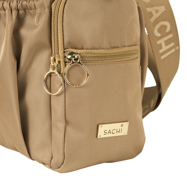 Sachi Crossbody Insulated Bottle Bag - Latte