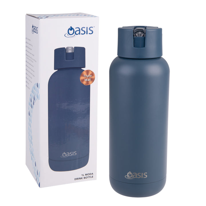 Oasis MODA Insulated Drink Bottle 1L - Indigo