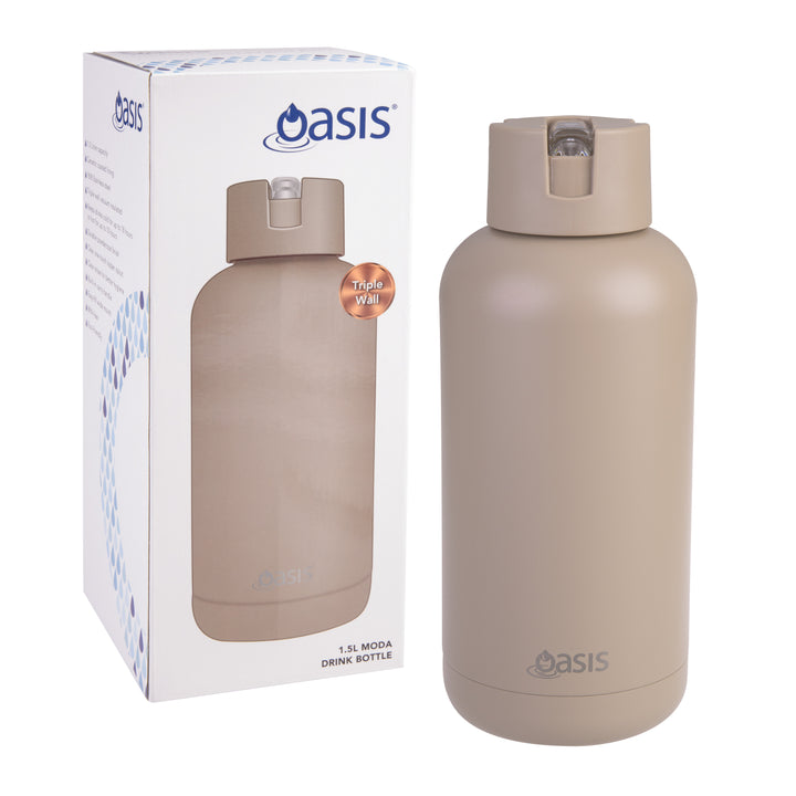 Oasis MODA Insulated Drink Bottle 1.5L - Latte