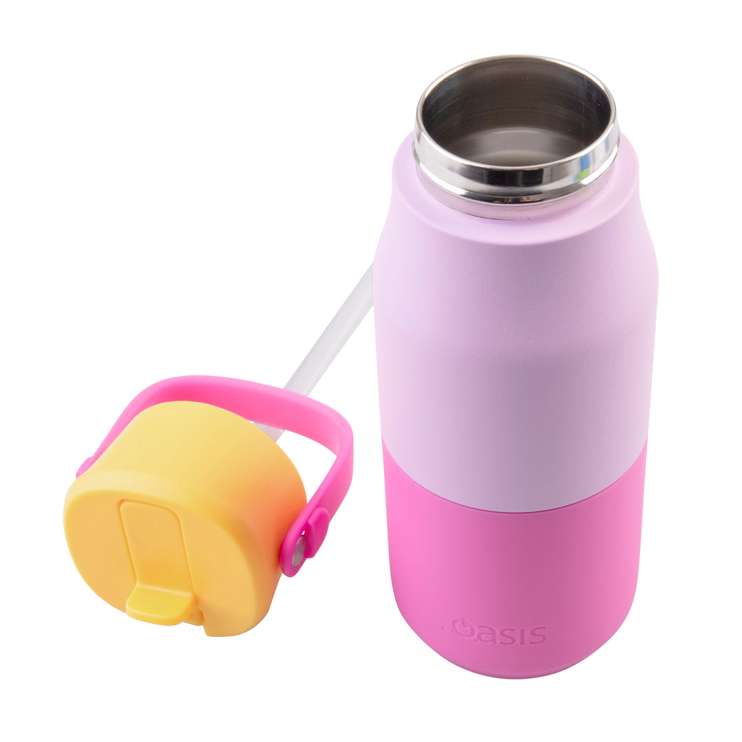 Oasis Insulated JNR Drink Bottle - Pink/Pink
