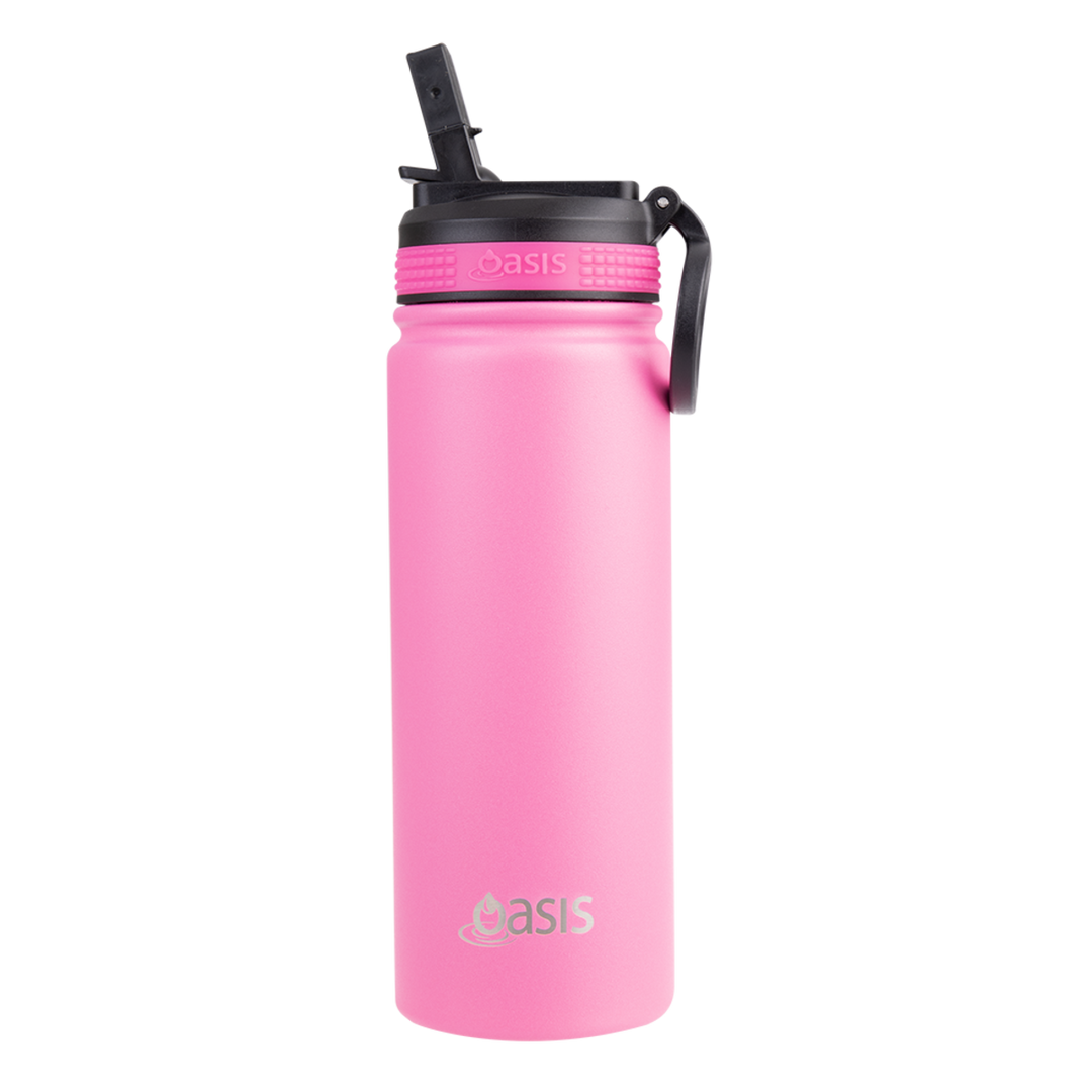 Oasis Challenger Insulated 550ml Drink Bottle - Neon Pink