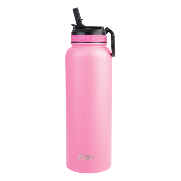 Oasis Challenger Insulated 1.1L Drink Bottle - Neon Pink
