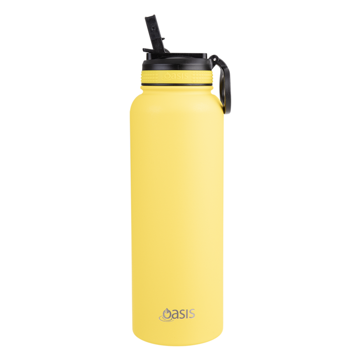 Oasis Challenger Insulated 1.1L Drink Bottle - Neon Yellow